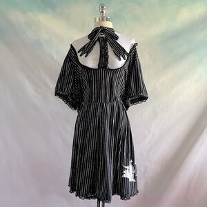 Disney Black and White Jack Skellington Mini Dress